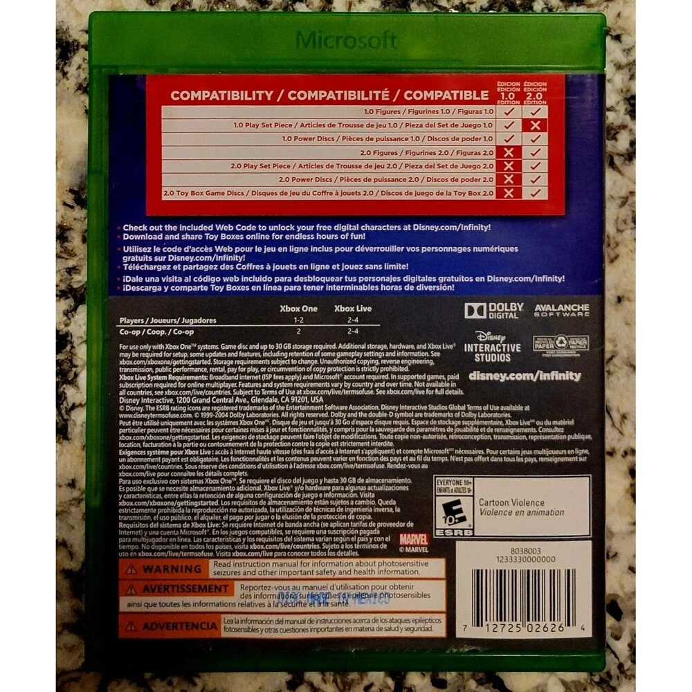 Disney Infinity (2.0 Edition) (Microsoft Xbox One, 2014) CIB, TESTED, FAST SHIP